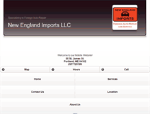 Tablet Screenshot of newenglandimportsllc.com